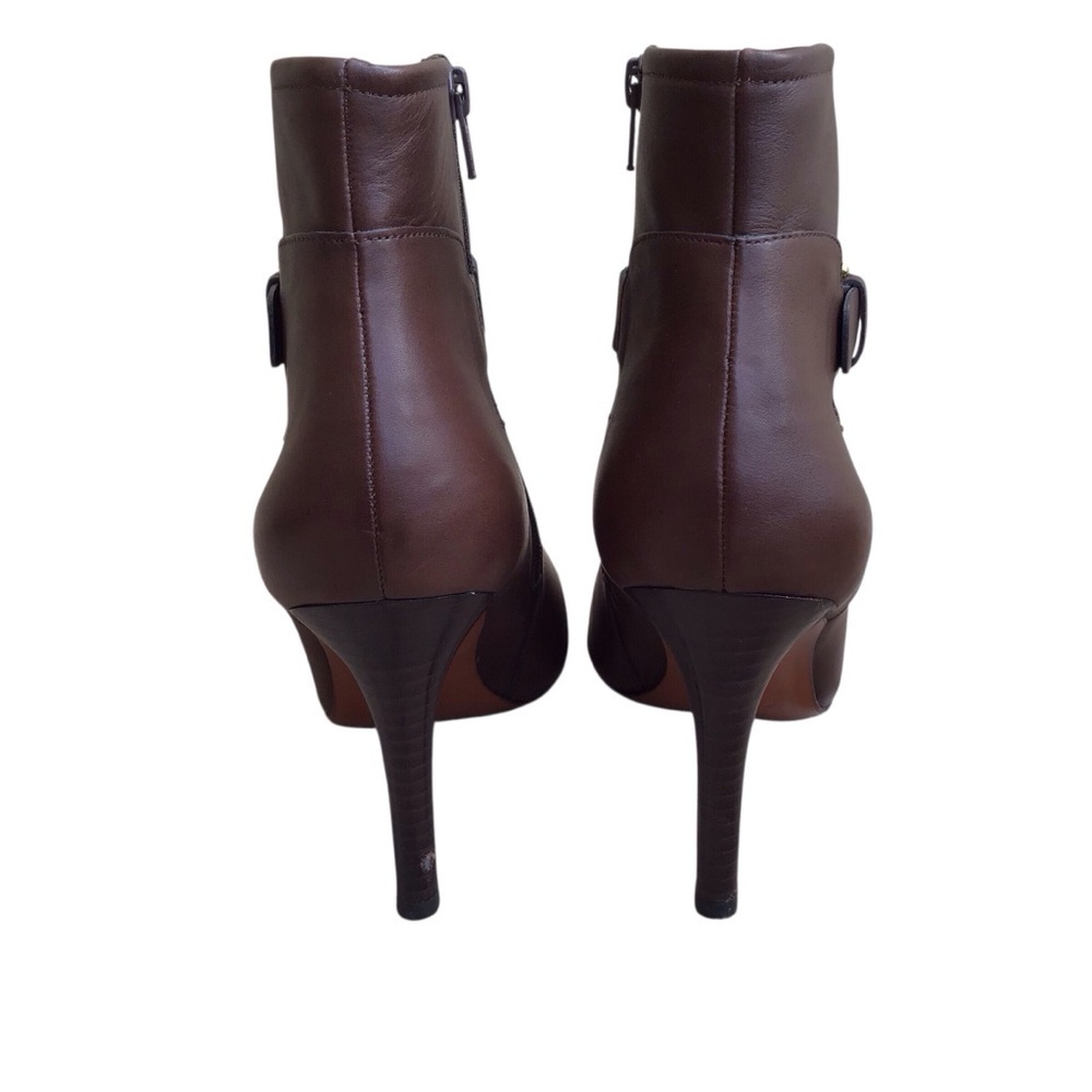 COACH Mason Women’s Brown Leather Buckle Heeled Ankle Boot Woman’s Size 9B - Picture 7 of 14